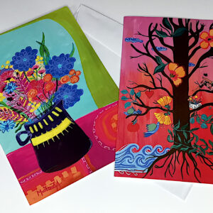 A5 printed gloss greeting cards