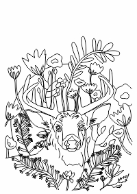LDA2-S02 10 – Floral Deer
