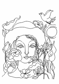 LDA2-S02 32 – Woman with Flowers