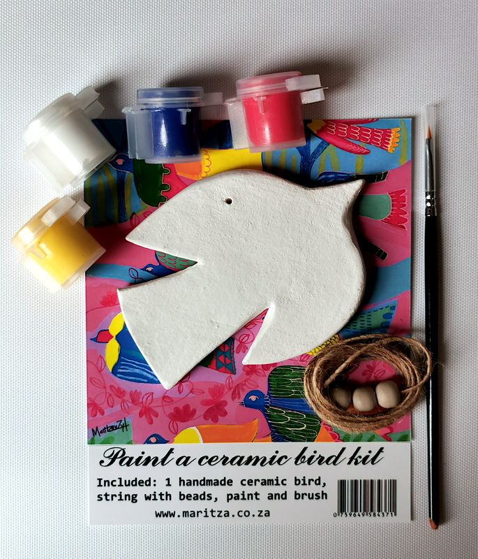 Gift Box 2 - Paint a Ceramic Bird kit - Image 2